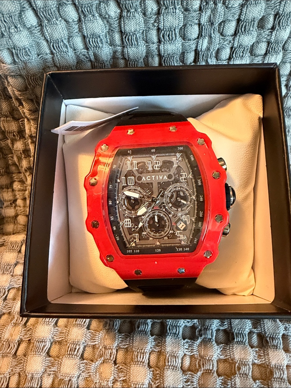 Activa Men's Red Chronograph Watch